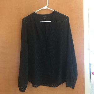 Ann Taylor black leopard print